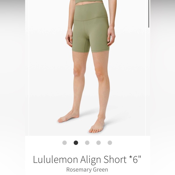 NWT Lululemon Align Short *6" Rosemary Green s16 - Picture 2 of 7